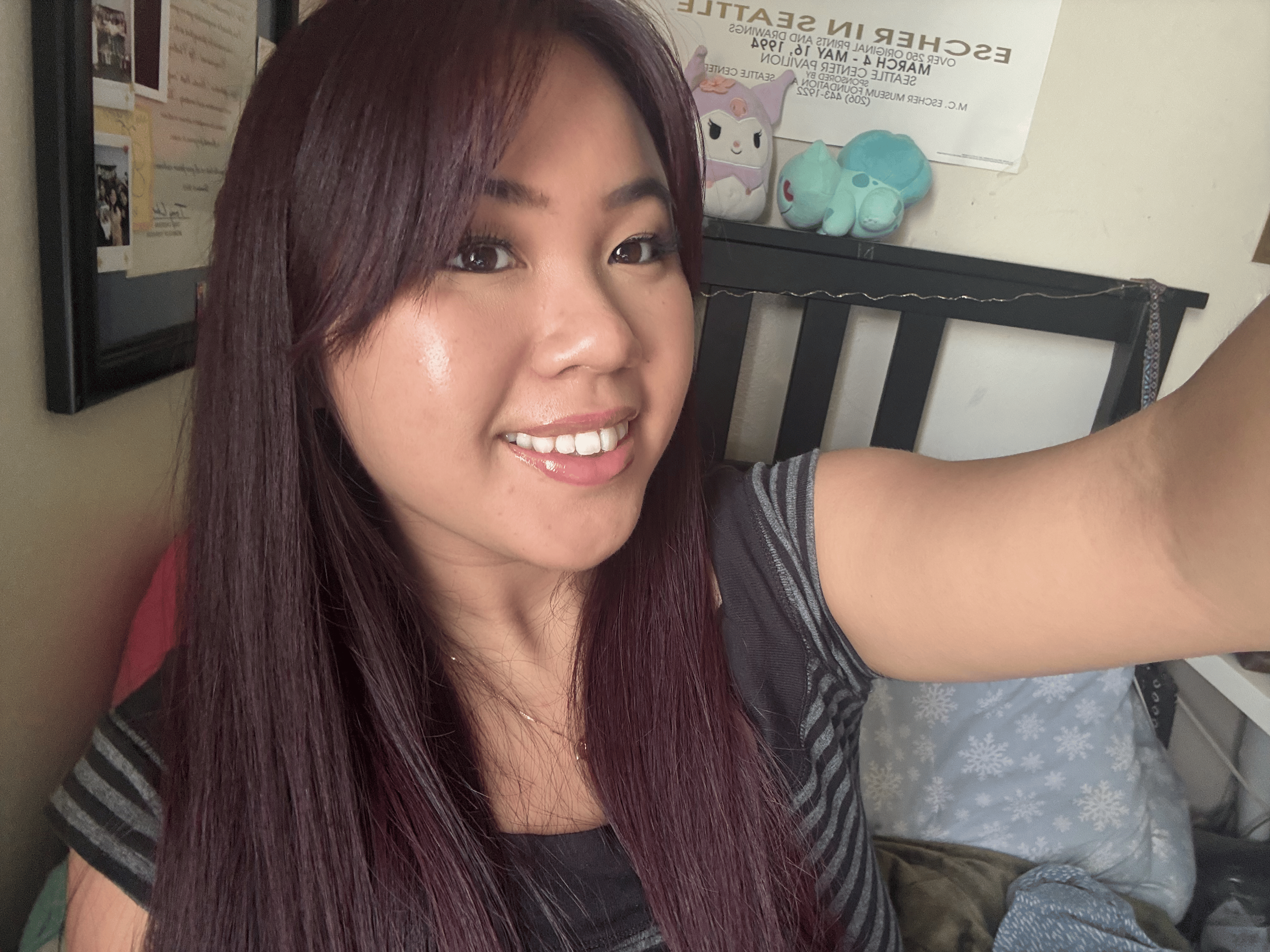 Julia Nguyen in a casual selfie (with red hair)